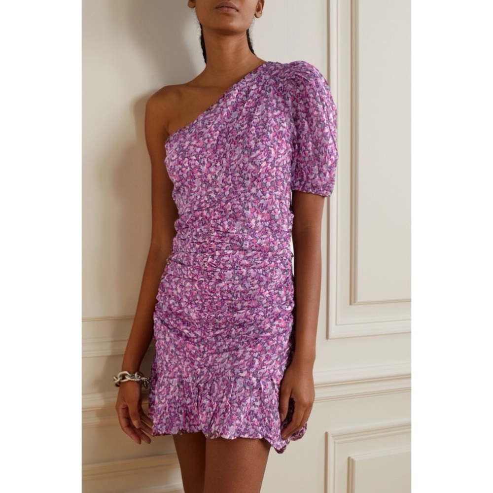 $700 Isabel Marant Lecia size FR 38 US 4 off shoulder mini dress